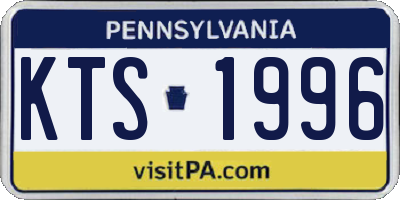 PA license plate KTS1996