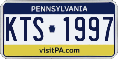 PA license plate KTS1997