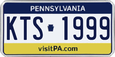 PA license plate KTS1999