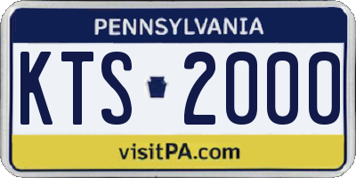 PA license plate KTS2000