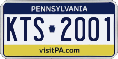 PA license plate KTS2001