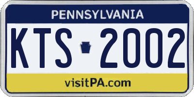 PA license plate KTS2002