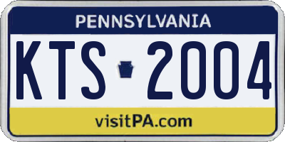 PA license plate KTS2004