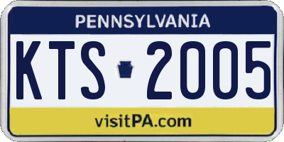 PA license plate KTS2005