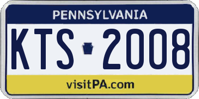 PA license plate KTS2008