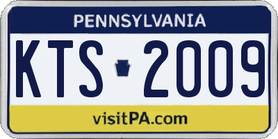 PA license plate KTS2009