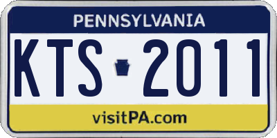 PA license plate KTS2011