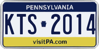 PA license plate KTS2014