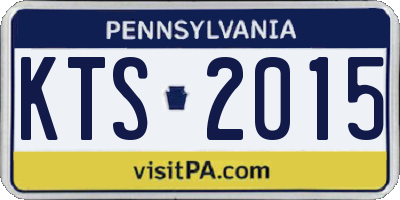 PA license plate KTS2015