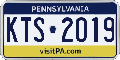 PA license plate KTS2019