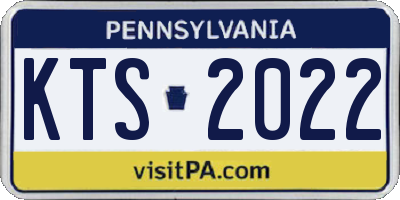 PA license plate KTS2022
