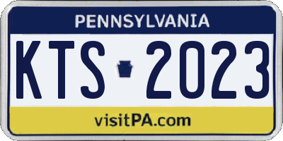 PA license plate KTS2023