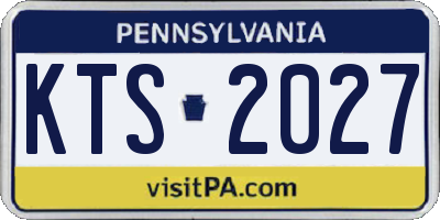 PA license plate KTS2027
