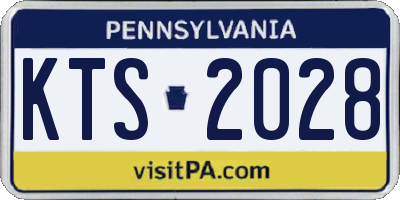PA license plate KTS2028