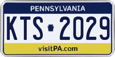 PA license plate KTS2029