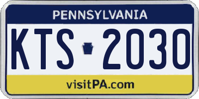 PA license plate KTS2030