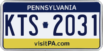 PA license plate KTS2031