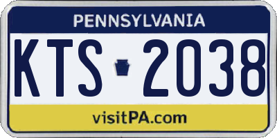 PA license plate KTS2038