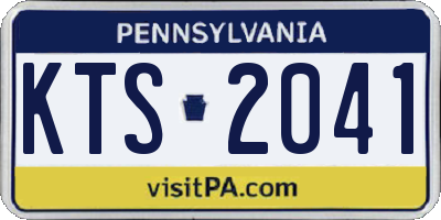 PA license plate KTS2041