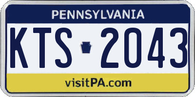 PA license plate KTS2043