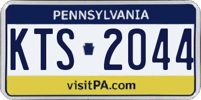 PA license plate KTS2044