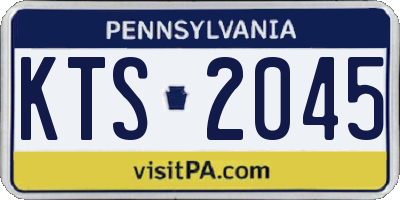 PA license plate KTS2045
