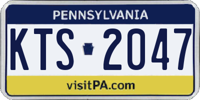 PA license plate KTS2047