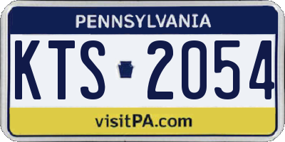 PA license plate KTS2054