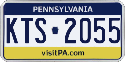 PA license plate KTS2055