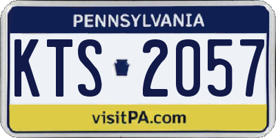 PA license plate KTS2057