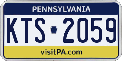 PA license plate KTS2059