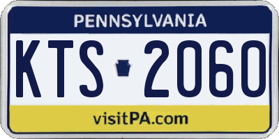 PA license plate KTS2060