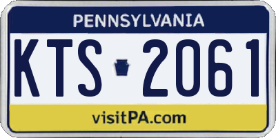 PA license plate KTS2061