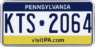 PA license plate KTS2064