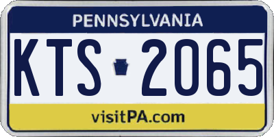 PA license plate KTS2065