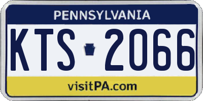 PA license plate KTS2066