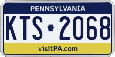 PA license plate KTS2068