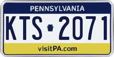 PA license plate KTS2071