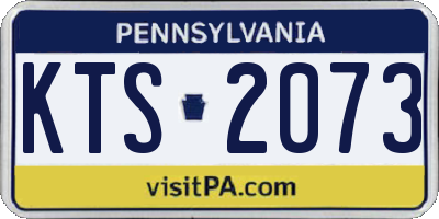 PA license plate KTS2073