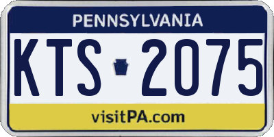 PA license plate KTS2075