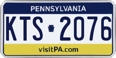 PA license plate KTS2076