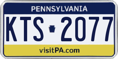 PA license plate KTS2077