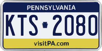 PA license plate KTS2080