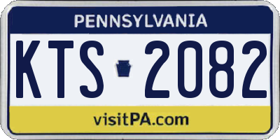 PA license plate KTS2082