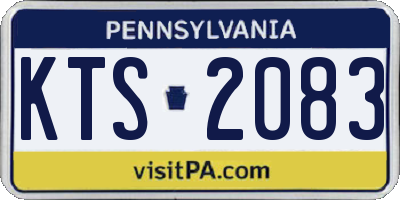 PA license plate KTS2083
