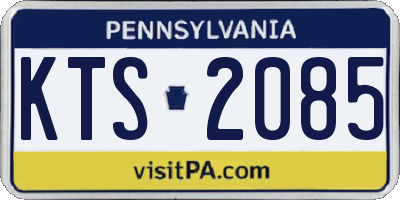 PA license plate KTS2085