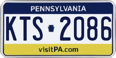 PA license plate KTS2086