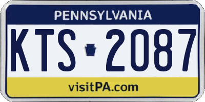 PA license plate KTS2087