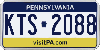 PA license plate KTS2088