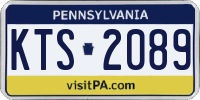 PA license plate KTS2089